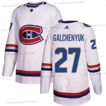 Nuoret Montreal Canadiens #27 Alex Galchenyuk Valkoinen Aito 1917-2017 100th Klassinen Ommeltu NHL Paita