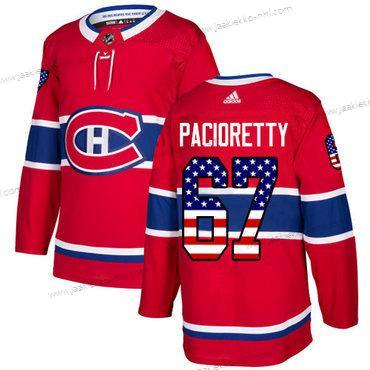 Nuoret Montreal Canadiens #67 Max Pacioretty Punainen Kotiottelupaita Aito USA Flag Ommeltu NHL Paita