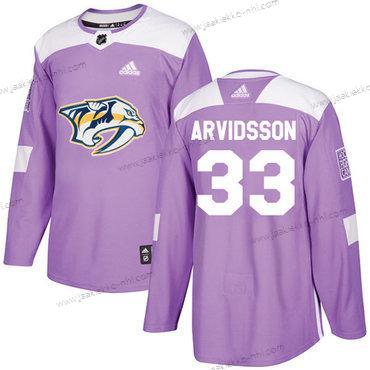 Nuoret Nashville Predators #33 Viktor Arvidsson Violetti Aito Taistelee syöpää vastaan Ommeltu NHL Paita