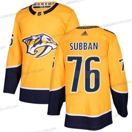 Nuoret Nashville Predators #76 P.K Subban Keltainen Kotiottelupaita Aito Ommeltu NHL Paita