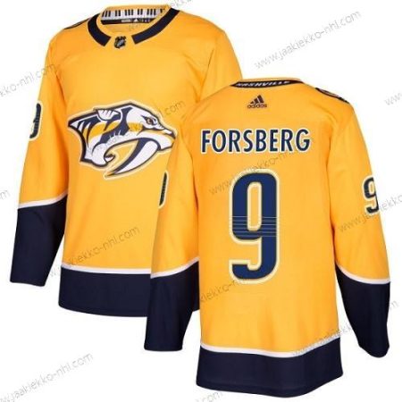 Nuoret Nashville Predators #9 Filip Forsberg Keltainen Kotiottelupaita Aito Ommeltu NHL Paita