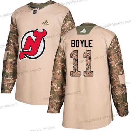 Nuoret New Jersey Devils #11 Brian Boyle Maastokuvio Aito 2017 Veterans Day Ommeltu NHL Paita