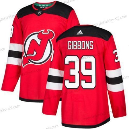 Nuoret New Jersey Devils #39 Brian Gibbons Punainen Kotiottelupaita Aito Ommeltu NHL Paita