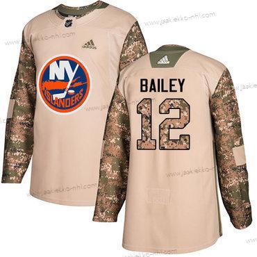 Nuoret New York Islanders #12 Josh Bailey Maastokuvio Aito 2017 Veterans Day Ommeltu NHL Paita