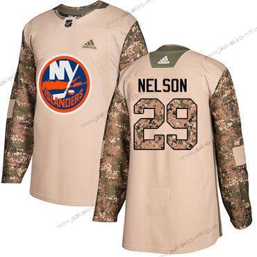 Nuoret New York Islanders #29 Brock Nelson Maastokuvio Aito 2017 Veterans Day Ommeltu NHL Paita