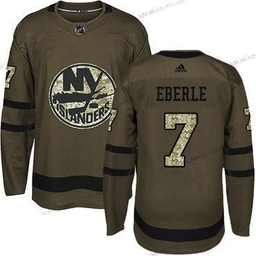 Nuoret New York Islanders #7 Jordan Eberle Vihreä Salute to Service Ommeltu NHL Paita