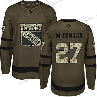 Nuoret New York Rangers #27 Ryan Mcdonagh Vihreä Salute to Service Ommeltu NHL Paita