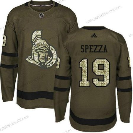 Nuoret Ottawa Senators 19 Jason Spezza Vihreä Salute to Service Ommeltu NHL Paita