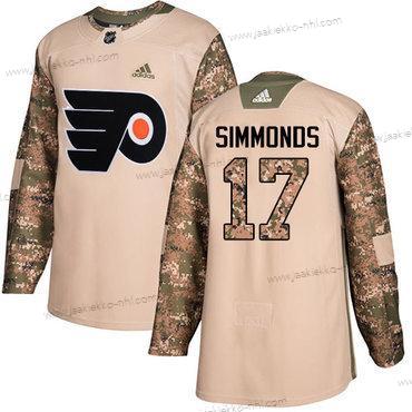 Nuoret Philadelphia Flyers #17 Wayne Simmonds Maastokuvio Aito 2017 Veterans Day Ommeltu NHL Paita