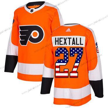 Nuoret Philadelphia Flyers #27 Ron Hextall Oranssi Kotiottelupaita Aito USA Flag Ommeltu NHL Paita