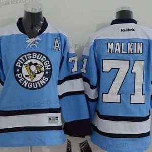 Nuoret Pittsburgh Penguins #71 Evgeni Malkin Vaihtopaita Sininen NHL Reebok