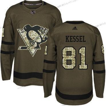 Nuoret Pittsburgh Penguins #81 Phil Kessel Vihreä Salute to Service Ommeltu NHL Paita