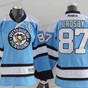 Nuoret Pittsburgh Penguins #87 Sidney Crosby Vaihtopaita Sininen NHL Reebok Paita