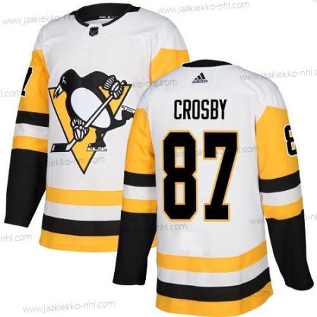 Nuoret Pittsburgh Penguins #87 Sidney Crosby Valkoinen Road Aito Ommeltu NHL Paita