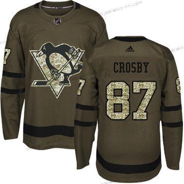 Nuoret Pittsburgh Penguins #87 Sidney Crosby Vihreä Salute to Service Ommeltu NHL Paita