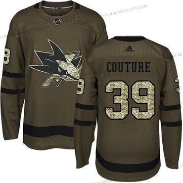 Nuoret San Jose Sharks #39 Logan Couture Vihreä Salute to Service Ommeltu NHL Paita