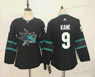 Nuoret San Jose Sharks #9 Evander Kane New Musta Ommeltu NHL Paita