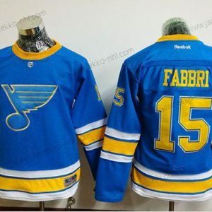 Nuoret St. Louis Blues #15 Robby Fabbri Sininen 2017 Talvi Klassinen Ommeltu NHL Paita