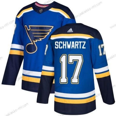 Nuoret St. Louis Blues #17 Jaden Schwartz Sininen Kotiottelupaita Aito Ommeltu NHL Paita