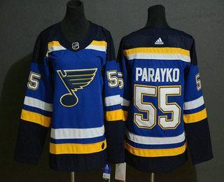 Nuoret St. Louis Blues #55 Colton Parayko Sininen Ommeltu NHL Paita