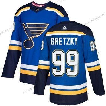 Nuoret St. Louis Blues #99 Wayne Gretzky Sininen Kotiottelupaita Aito Ommeltu NHL Paita