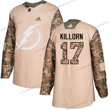 Nuoret Tampa Bay Lightning #17 Alex Killorn Maastokuvio Aito 2017 Veterans Day Ommeltu NHL Paita