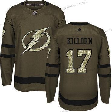 Nuoret Tampa Bay Lightning #17 Alex Killorn Vihreä Salute to Service Ommeltu NHL Paita