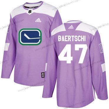 Nuoret Vancouver Canucks #47 Sven Baertschi Violetti Aito Taistelee syöpää vastaan Ommeltu NHL Paita