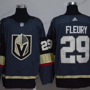 Nuoret Vegas Golden Knights #29 Marc-Andre Fleury Harmaa Kotiottelupaita Aito Ommeltu NHL Paita Versio 2