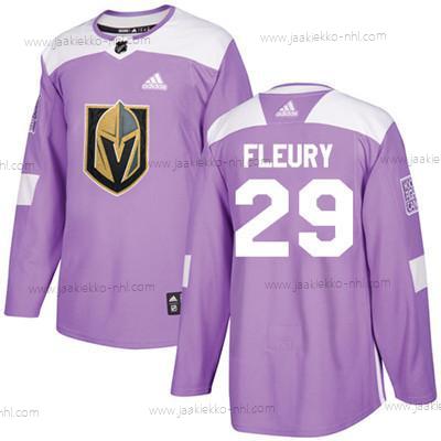 Nuoret Vegas Golden Knights #29 Marc-Andre Fleury Violetti Aito Taistelee syöpää vastaan Ommeltu NHL Paita