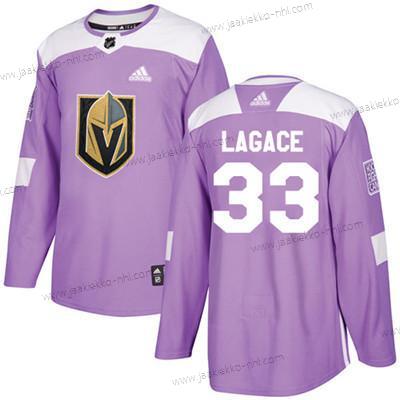 Nuoret Vegas Golden Knights #33 Maxime Lagace Violetti Aito Taistelee syöpää vastaan Ommeltu NHL Paita