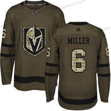 Nuoret Vegas Golden Knights #6 Colin Miller Vihreä Salute to Service Ommeltu NHL Paita