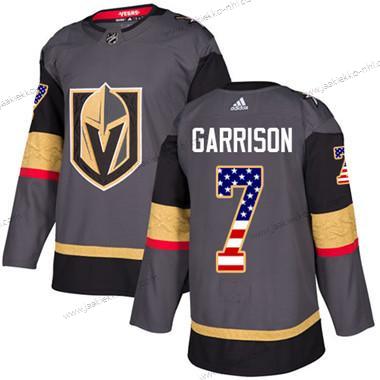 Nuoret Vegas Golden Knights #7 Jason Garrison Harmaa Kotiottelupaita Aito USA Flag Ommeltu NHL Paita