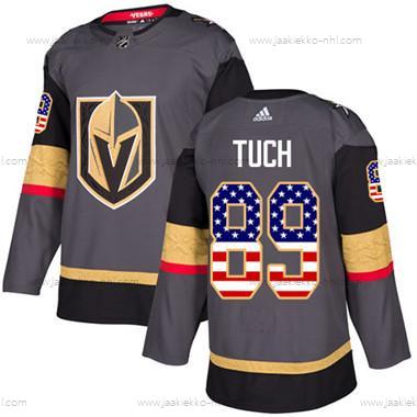 Nuoret Vegas Golden Knights #89 Alex Tuch Harmaa Kotiottelupaita Aito USA Flag Ommeltu NHL Paita