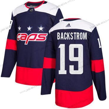 Nuoret Washington Capitals #19 Nicklas Backstrom Laivastonsininen Aito 2018 Stadium Series Ommeltu NHL Paita