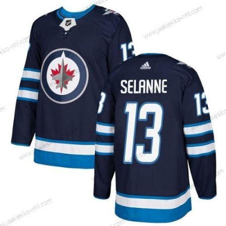 Nuoret Winnipeg Jets #13 Teemu Selanne Laivastonsininen Sininen Kotiottelupaita Aito Ommeltu NHL Paita