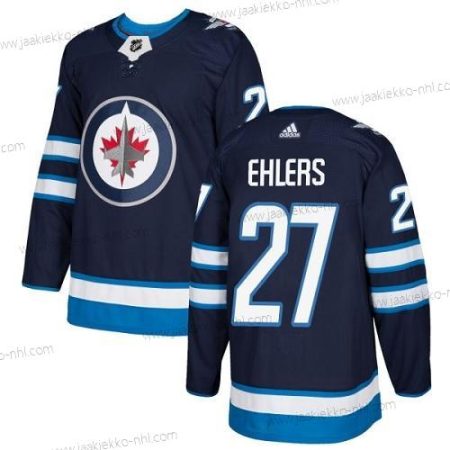 Nuoret Winnipeg Jets #27 Nikolaj Ehlers Laivastonsininen Sininen Kotiottelupaita Aito Ommeltu NHL Paita