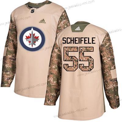 Nuoret Winnipeg Jets #55 Mark Scheifele Maastokuvio Aito 2017 Veterans Day Ommeltu NHL Paita